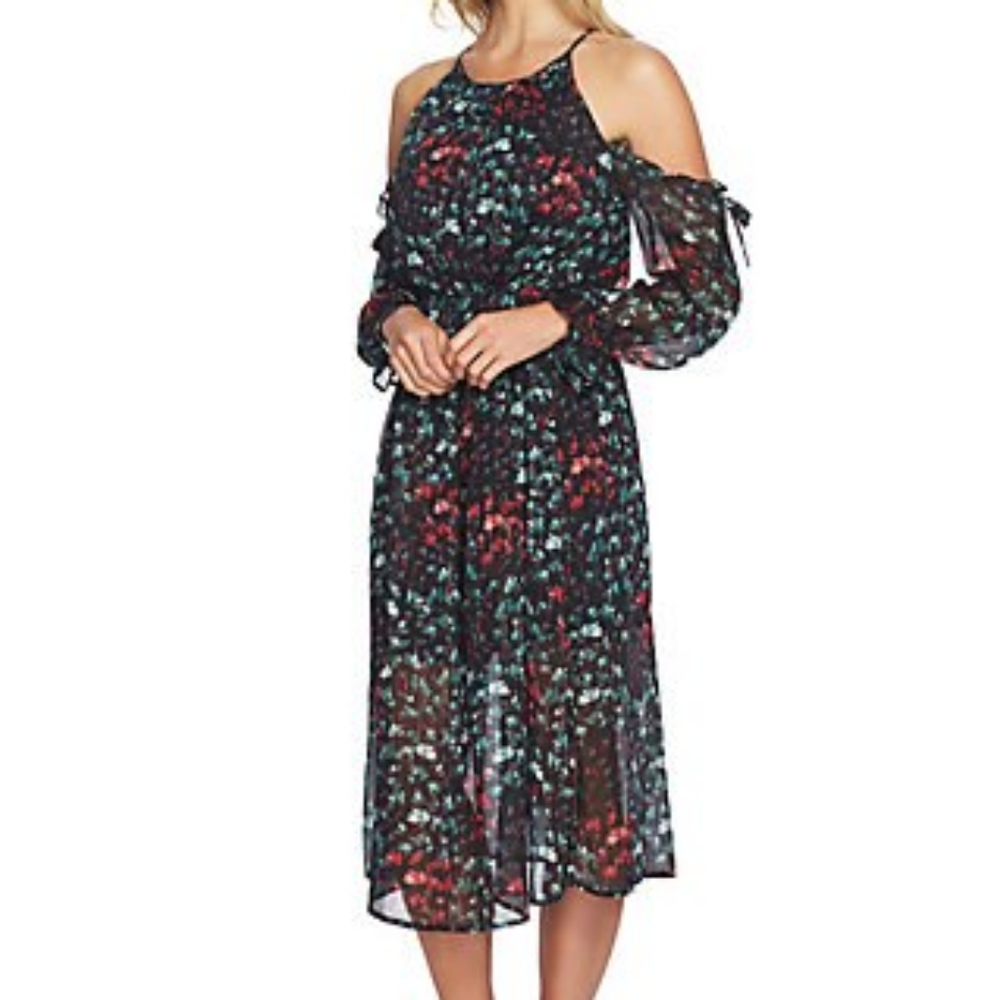 1. State floral cold shoulder dress NWT sz small